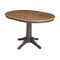 International Concepts Round 36 in Rd top ped table, 12 in leaf, 30.1 inh, dining Height, Hickory/Washed Coal, 36 W, 48 L K45-36RXT-27B - alternate 2